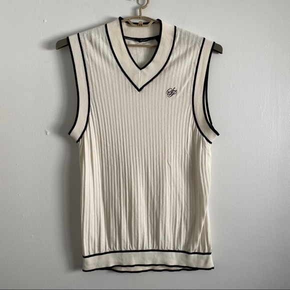 Sean John 3xl Sweater Knit Vest Ivory 